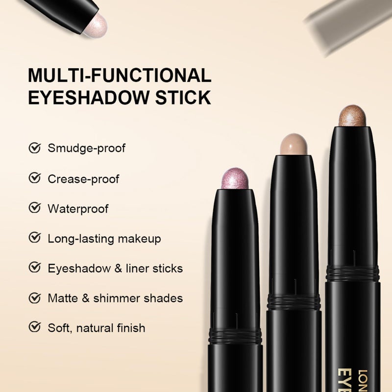 Erinde Waterproof Cream Eyeshadow Stick, Light Taupe Brown Shimmer Eye Shadow Sticks, Cream to Powder Eyeshadow Crayon, Buildable & Blendable Long-Lasting Eye Shadow Stick, Vegan & Cruelty-Free, 09 - Image 4