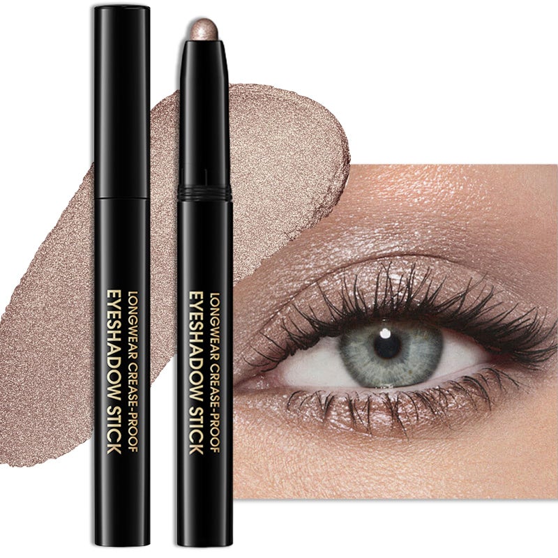 Erinde Waterproof Cream Eyeshadow Stick, Light Taupe Brown Shimmer Eye Shadow Sticks, Cream to Powder Eyeshadow Crayon, Buildable & Blendable Long-Lasting Eye Shadow Stick, Vegan & Cruelty-Free, 09 - Image 1