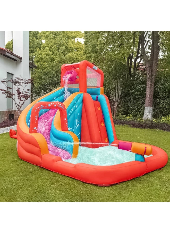 FLOBO Kids Water Park Bouncy Castle With 450W Air Pump (365x320x270cm, Age 3-8 Years) - Multicolor - Image 2