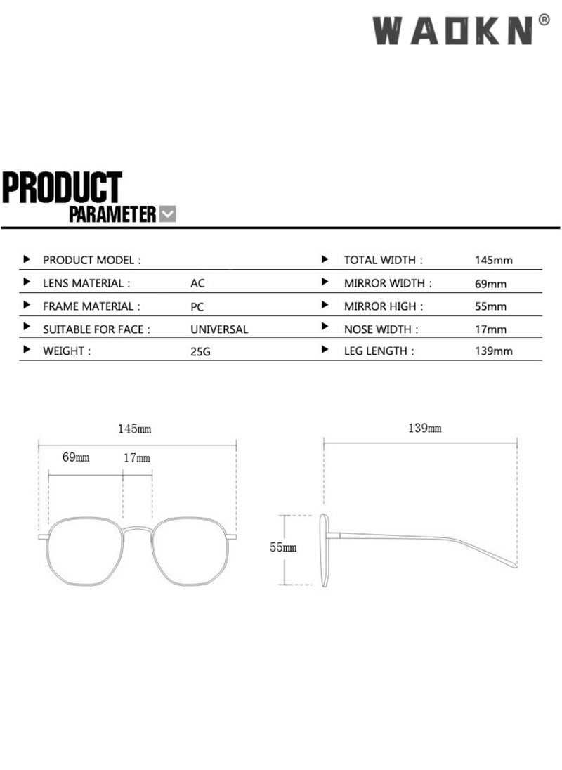 WAOKN - Polarized Trendy Square Wrap Around Shades for Women Men, Oversized Flat Top Sunglasses, Over Sun Glasses UV Protection, Fashion Anti-Glare Sun Shades for Driving, Fishing, Traveling - Image 1