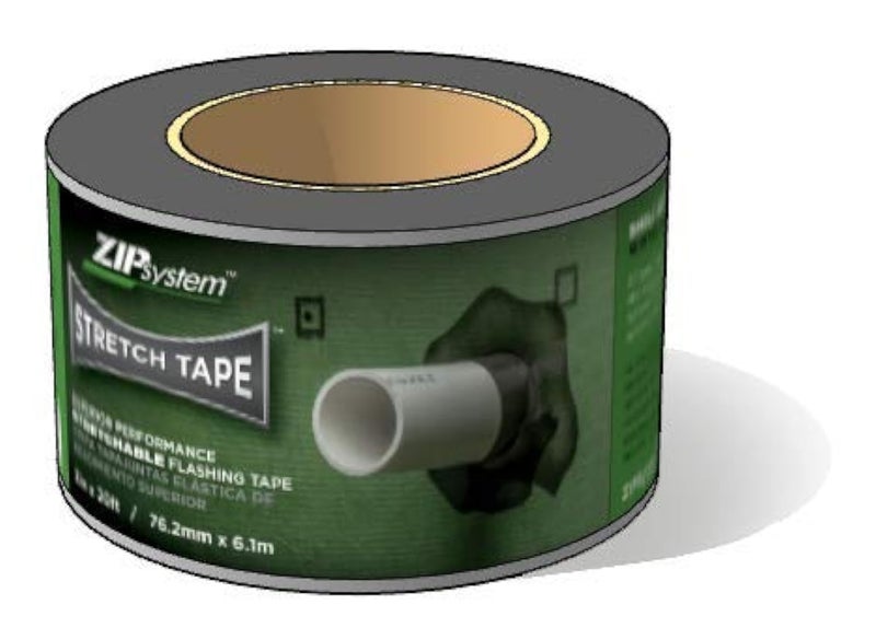 ZIP System Huber Stretch Tape | Self-Adhesive Flexible Flashing for Doors-Windows (3" x 20') - Image 1