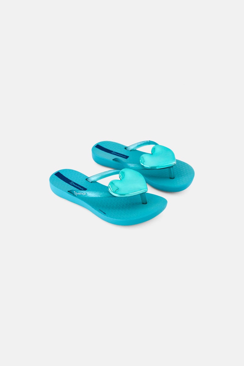 Ipanema Kids Girl Slip On Slipper, Blue Glitter  - Image 1