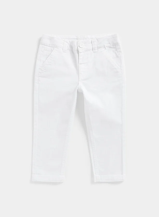 mothercare White Chino Trousers