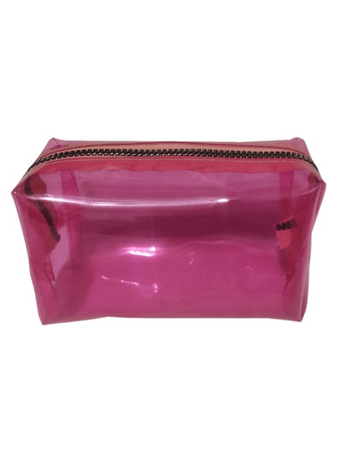 Makeup Transparent PVC Organizing Clutch Bag – PINK