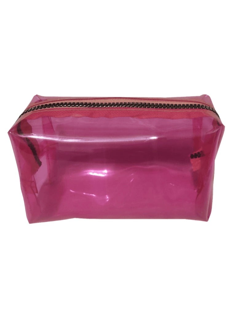 Brand Stores Makeup Transparent PVC Organizing Clutch Bag – PINK  - Image 1