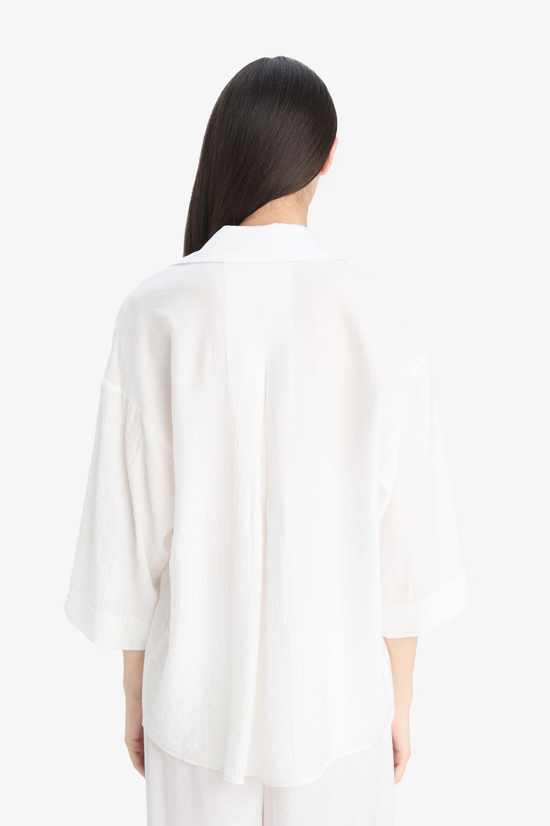 ديفاكتو قميص كم طويل اوفر سايز كرنكيل - Image 5