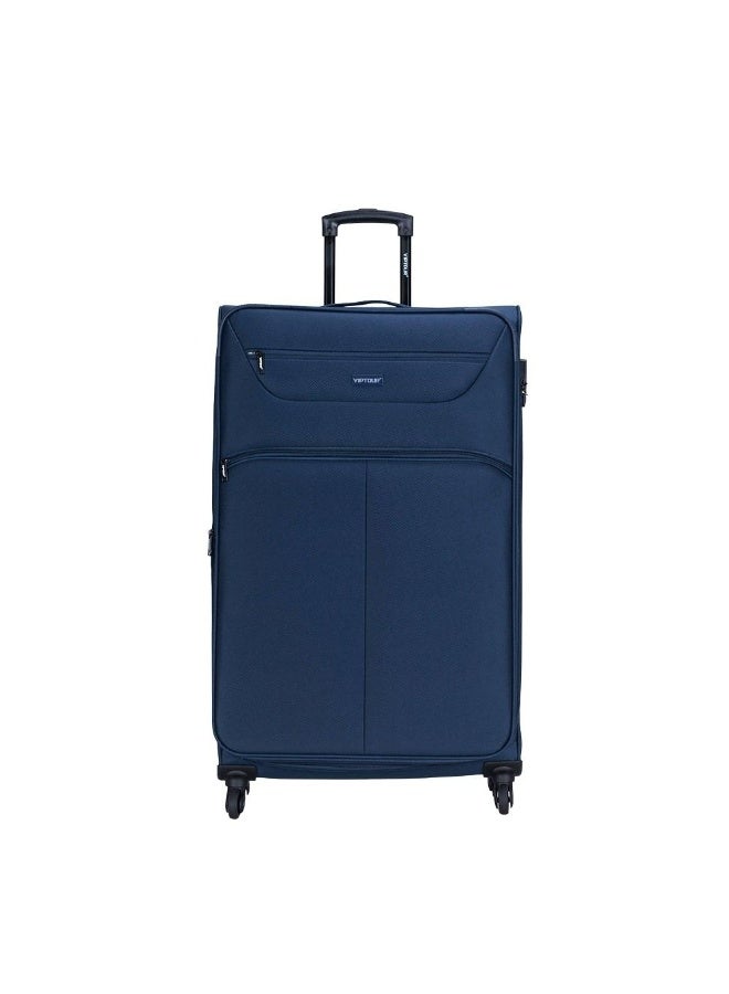 VIPTOUR 4-Piece Fabric Softside Luggage Set with 360° Spinner Wheels & Number Lock – Durable Polyester Travel Trolley Bag (20’’ / 24’’ / 28’’ / 32’’) - NAVY - Image 2