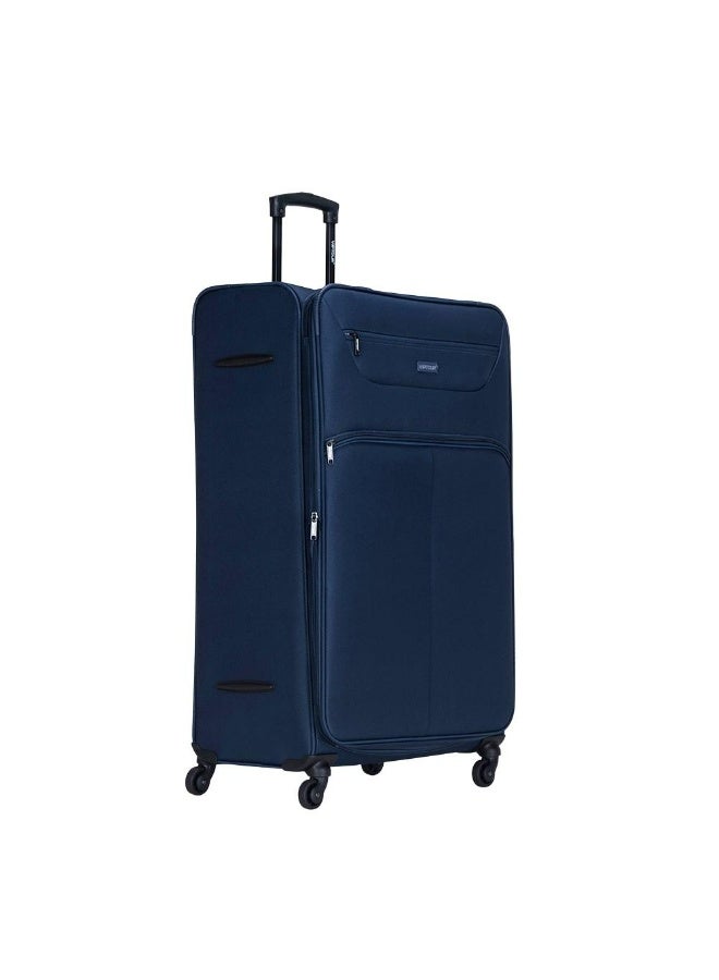 VIPTOUR 4-Piece Fabric Softside Luggage Set with 360° Spinner Wheels & Number Lock – Durable Polyester Travel Trolley Bag (20’’ / 24’’ / 28’’ / 32’’) - NAVY - Image 3