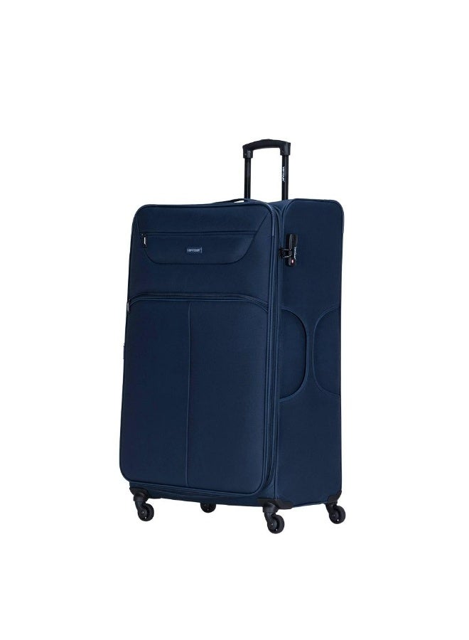 VIPTOUR 4-Piece Fabric Softside Luggage Set with 360° Spinner Wheels & Number Lock – Durable Polyester Travel Trolley Bag (20’’ / 24’’ / 28’’ / 32’’) - NAVY - Image 4