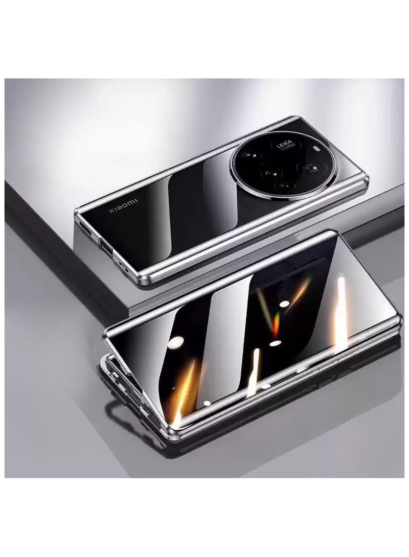 general Dual Sided Glass Case for Xiaomi 15 Ultra 5G Anti-Privacy Metal Magnetic Lens Case for Xiaomi 15 Ultra