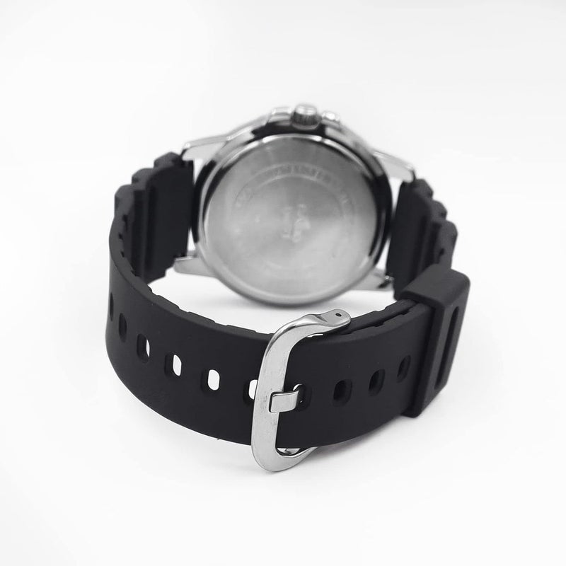 Casio Men's Analog Watch with White Dial and Black Band - Image 3