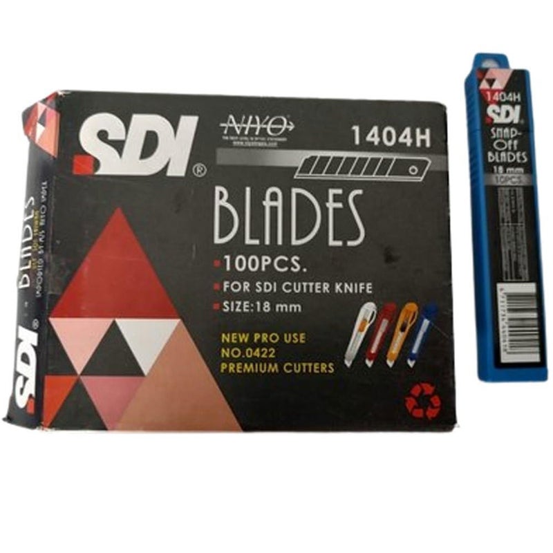 SDI SNAP OFF Cutter Blades 18MM 1404H, Pack of 100pcs - Image 3