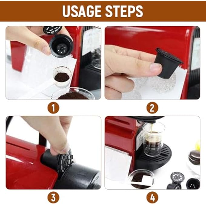 HASTHIP 2 Pack Refillable Reusable Coffee Filters Pods Compatible With Nespresso Food Grade Pp Coffee Capsules BpaFree Filter Cups Heat Resistant Easy To Clean 4G Capacity - Image 4
