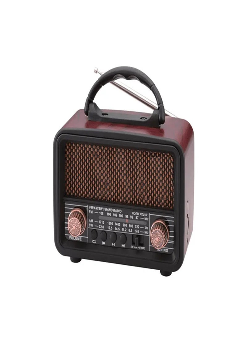 Microdigit MD011R Portable Bluetooth Radio with USB Charging Cable and Rechargeable Battery - Image 1