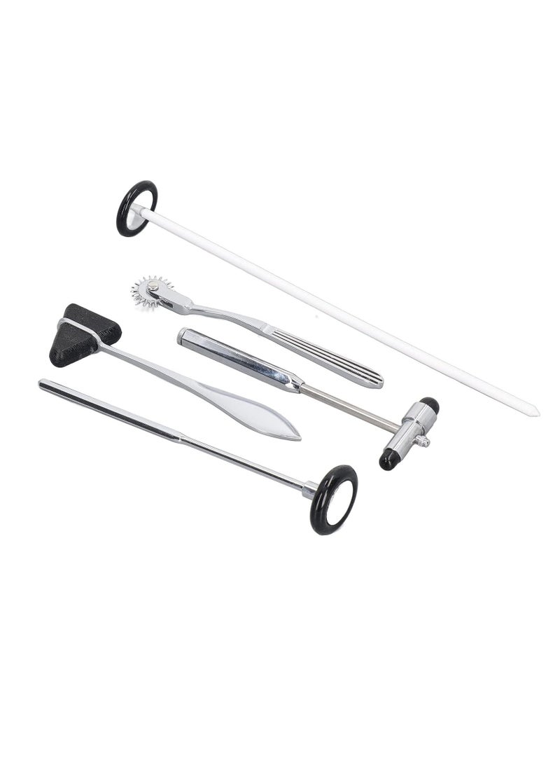 BIONEX - 5PCS Multifunctional Neurological Hammer Set with Ergonomic Handle, Stainless Steel - Image 1