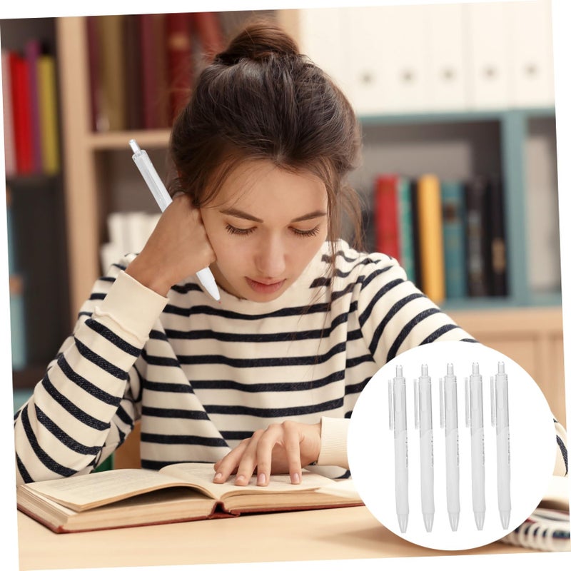 5 قطع أقلام حبر جل سريعة الجفاف قابلة للسحب، كتابة سلسة، مريحة في الإمساك للمدرسة والمكتب - Image 3