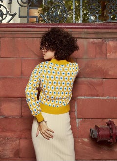 SASSAFRAS Floral Print Knitted Cardigan by Styli  - Image 5