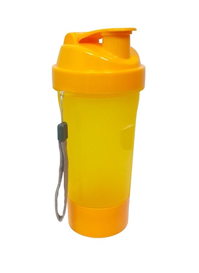 Protein Shaker Water Bottle 600ml with Mesh Net and Plastic Ball.