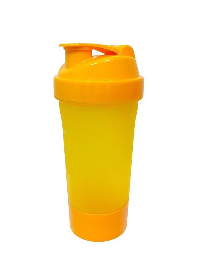 Protein Shaker Water Bottle 600ml with Mesh Net and Plastic Ball.