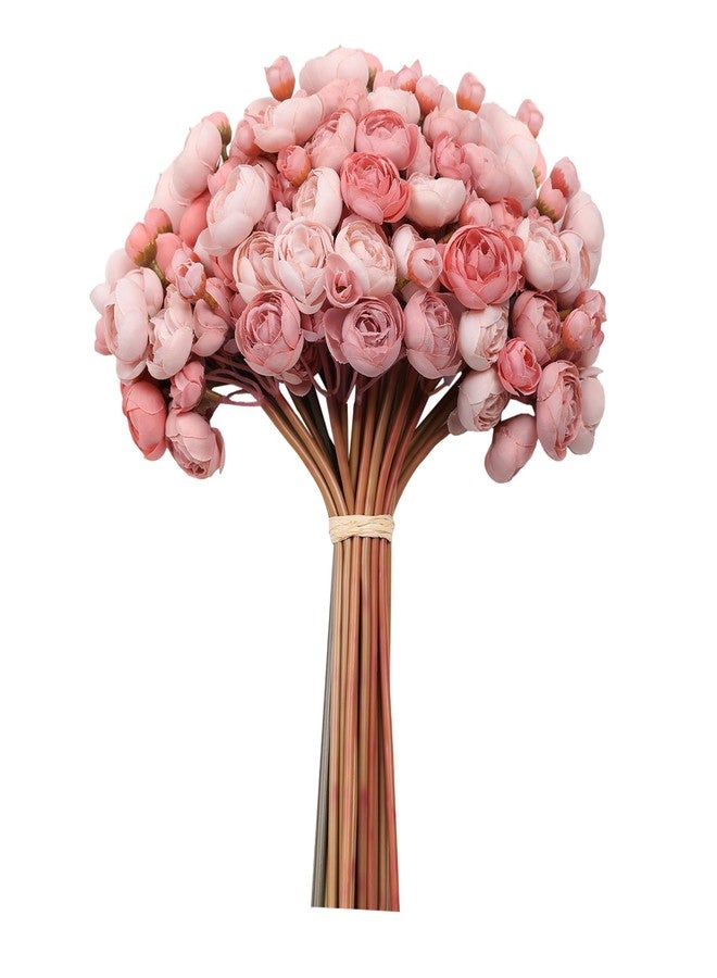 Meldel 32Pcs Ranunculus Artificial Flower, Faux Dusty Rose Ranunculus Flowers for DIY Bouquet, Bulk Fake Peony Wedding Filler Flowers for Centerpieces Arrangements Bridal Shower Decorations - Image 1