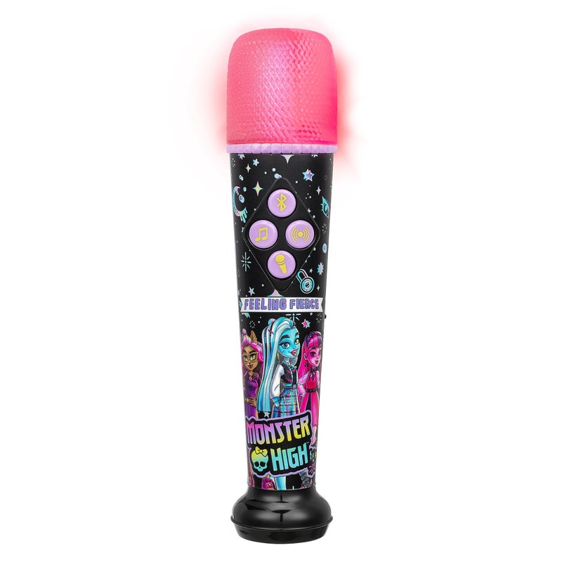 eKids Monster High Karaoke Microphone for Kids, Bluetooth Microphone Includes Built-in Music and Light Show, Designed for Fans of Monster High Toys - Image 1