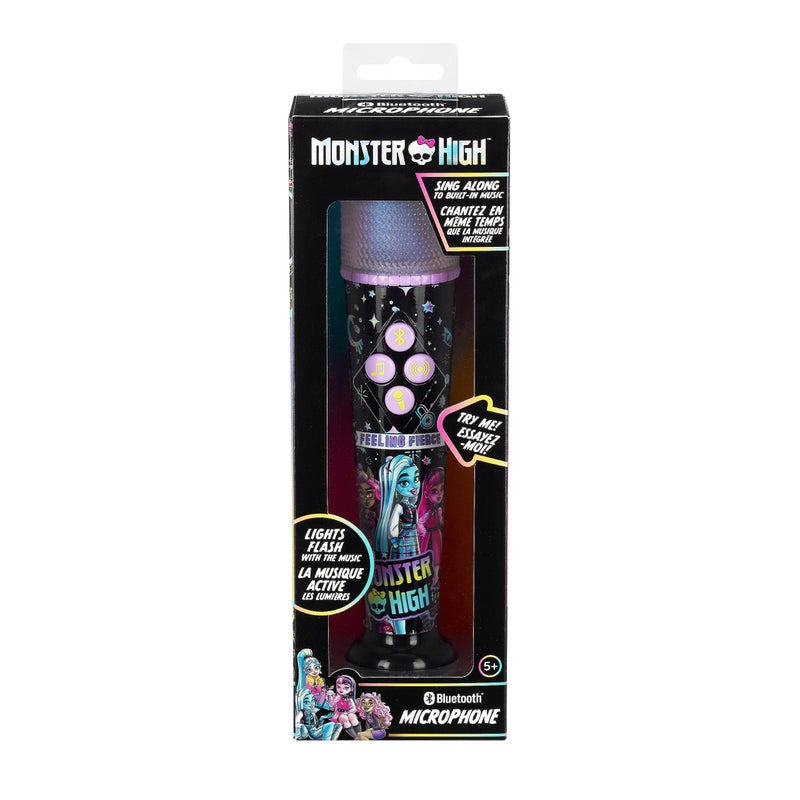 eKids Monster High Karaoke Microphone for Kids, Bluetooth Microphone Includes Built-in Music and Light Show, Designed for Fans of Monster High Toys - Image 5