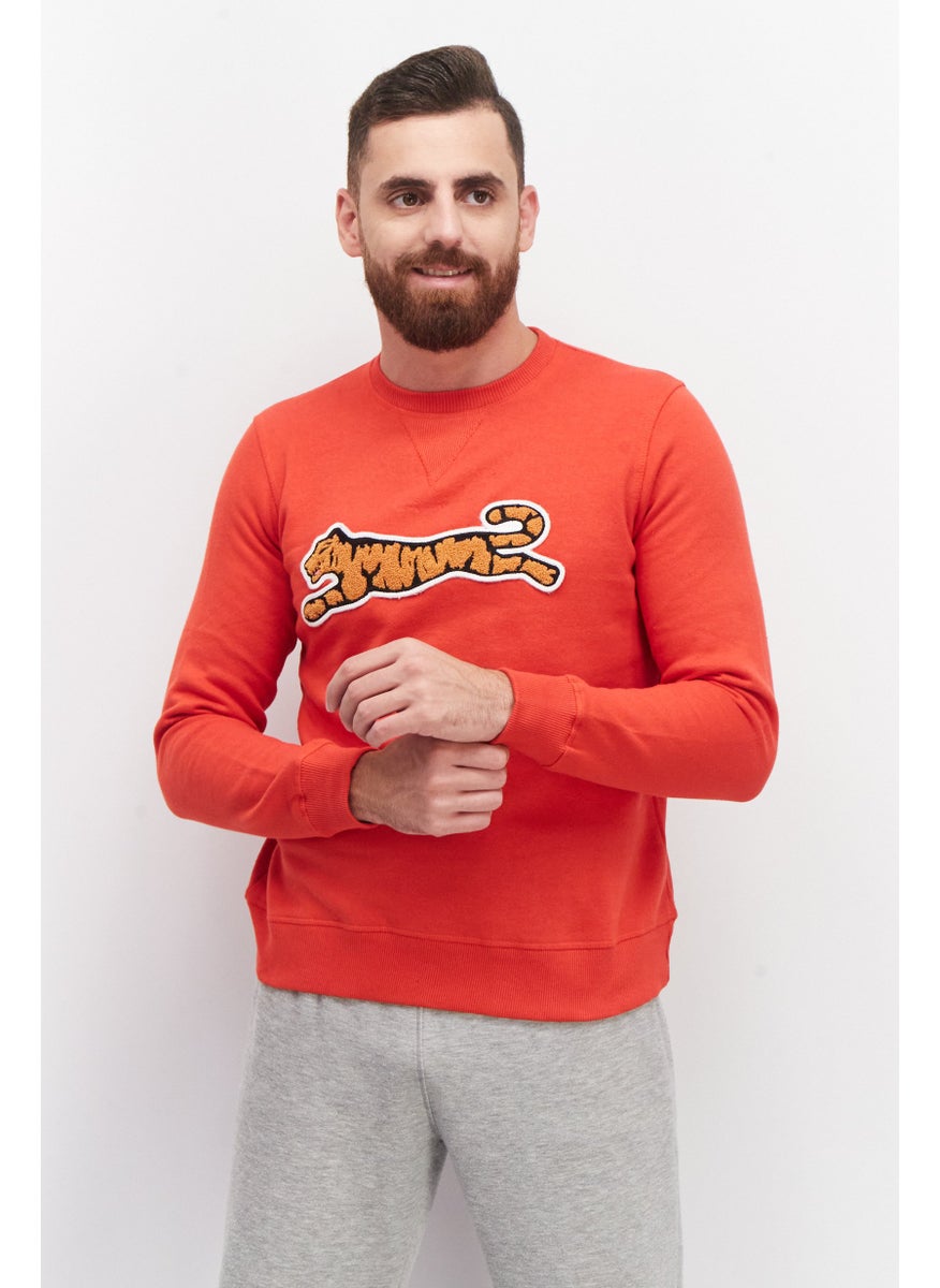 Men Crew Neck Long Sleeve Brand Logo Sweatshirt, Red - pzsku/Z2D9FAA4E81810BA8C937Z/45/_/1737641521/e48c00d6-0b17-4260-bdba-9c0ff73dfe66