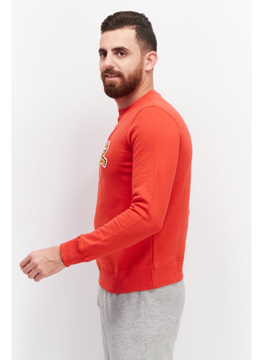 Men Crew Neck Long Sleeve Brand Logo Sweatshirt, Red - pzsku/Z2D9FAA4E81810BA8C937Z/45/_/1737641647/3939f121-89d7-4e6c-9d6d-48731c33765d