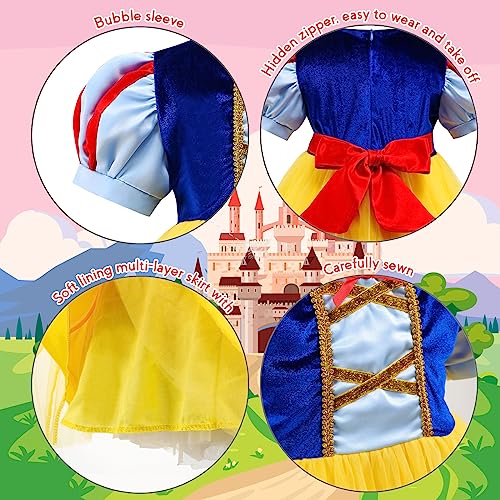ICECUTE Princess Costumes for Toddler Girls,Princess Dress for Kids,Birthday Halloween Party Dress Up - Image 5