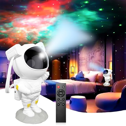 VGRASSP 360° Rotating Astronaut Galaxy Projector Night Lamp with Nebula Stars, Remote Control, Timer, Colorful LED Sky Light for Bedroom, Gaming Room, Party - Multicolor - Image 1
