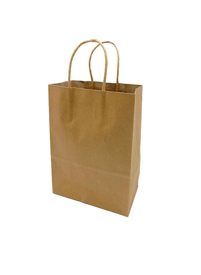 PARTY FUN Paper Gift Bag 10Pcs/Pkt 12x25x33.5Cm Brown Color  - Image 1