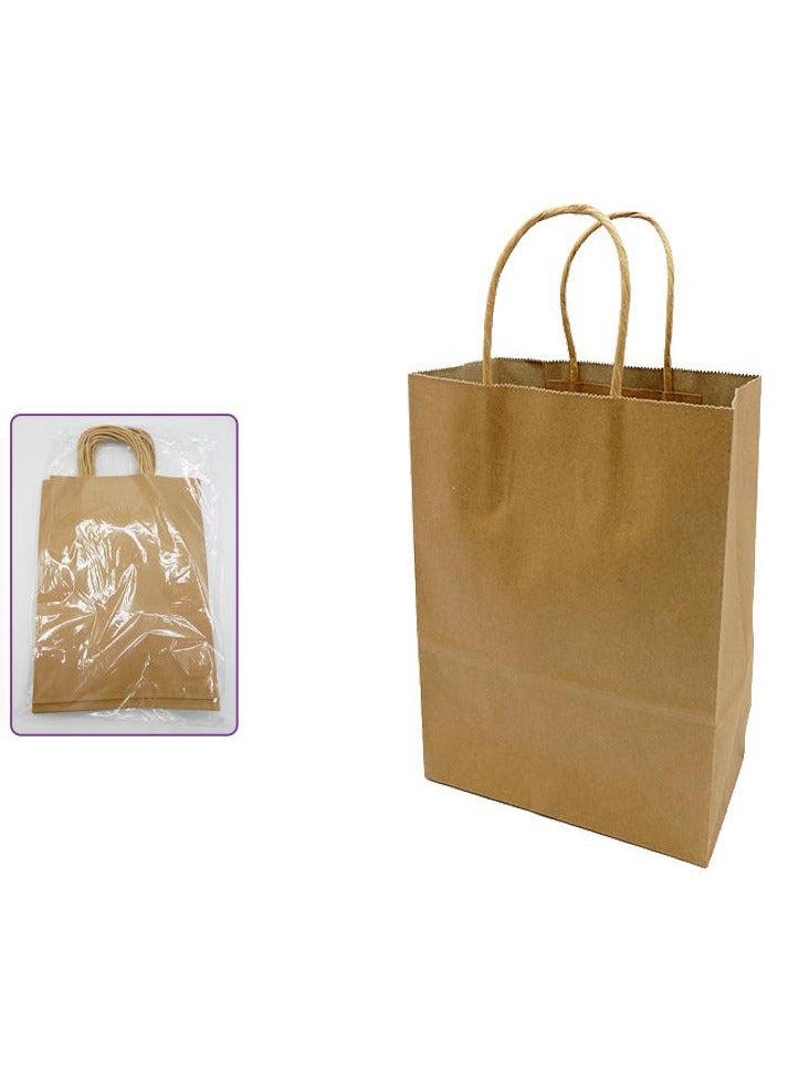 PARTY FUN Paper Gift Bag 10Pcs/Pkt 12x25x33.5Cm Brown Color  - Image 3