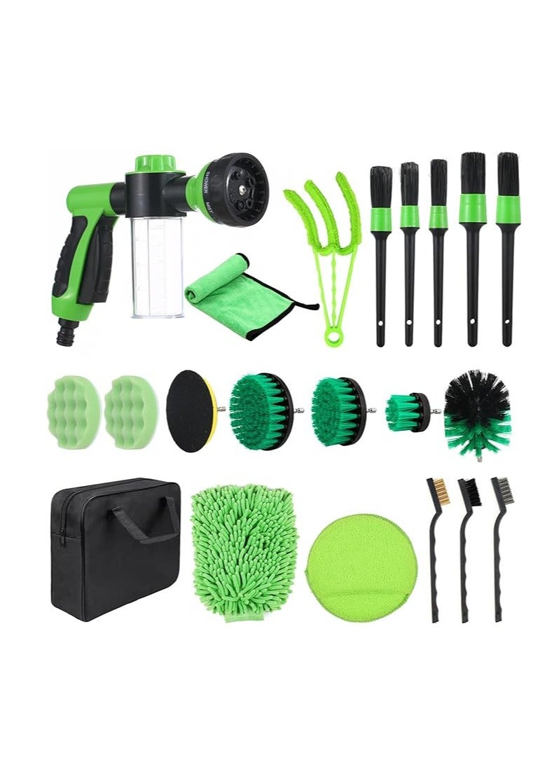 general Car Cleaning Kit, Car Wash Sprayer Kit Car Wash Kit Car Brush Kit 21 Piece Car Cleaning Tool Kit for Indoor, Outdoor, Wheels - Image 1