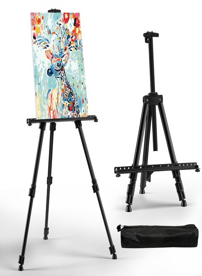 RRFTOK Art Easel for Painting and Display - Adjustable Floor 66 Inch Folding Metal Easel Stand for Sign - Table Top Canvas Stand - Portable Drawing Paint Heavy Duty for Artists Adults Holder or Teen - Image 1