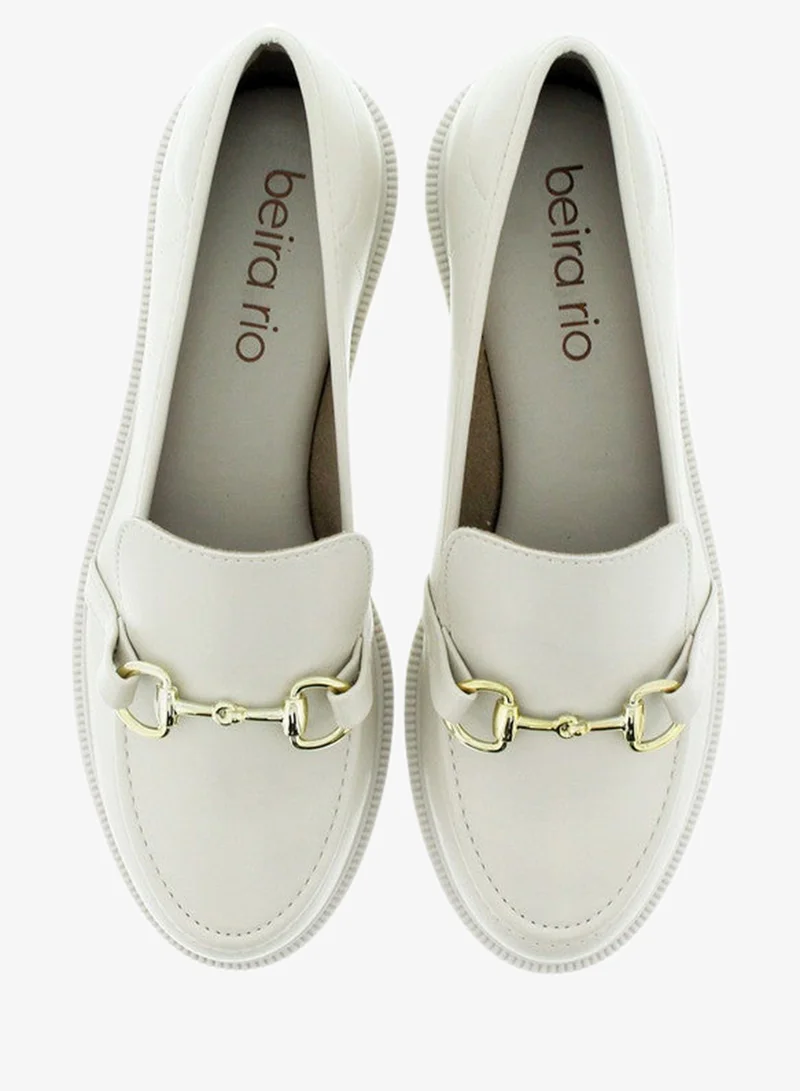 Beira Rio Off White Mid Heels Shoes for Women – Classic Mid Heel Pumps for Girls & Ladies Office Wear for Women | Best Price UAE