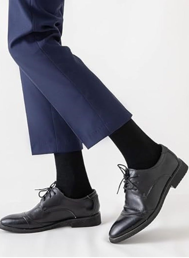 12 Pairs of Style Crew Free Cotton Crew Socks, Black, Deodorizing, Perfect for Sensitive Skin - Image 3