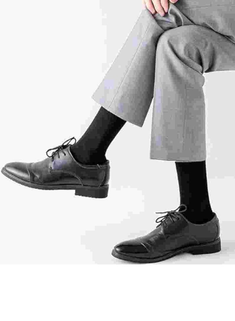 12 Pairs of Style Crew Free Cotton Crew Socks, Black, Deodorizing, Perfect for Sensitive Skin - Image 5