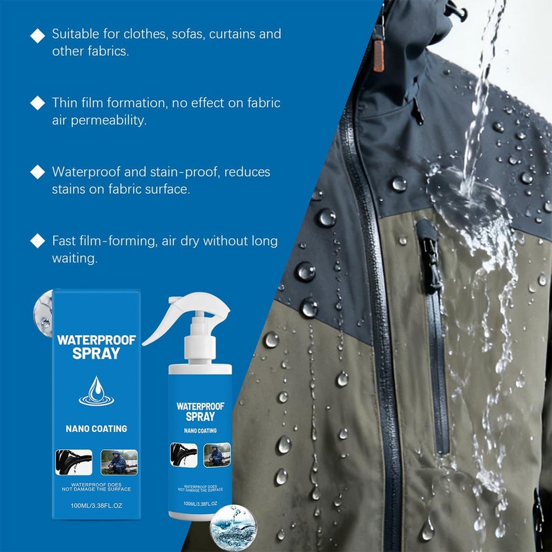 Goreem Multipurpose Protect+ Fabric Protector Spray – Waterproof Spray for Stain Removal, Coffee Stain Remover for Carpet, Sofa Cleaner, Fabric Seat Cleaner for Car and Home, (100ml) - Image 2