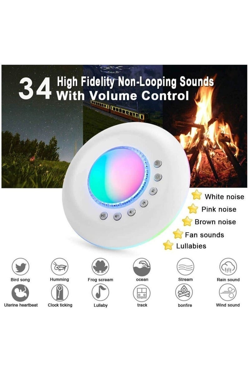 Baby Sleep Soother, Baby Sound Machine, White Noise Machine for Baby Sleeping with Night Light, Toddler Sleep Trainer with 34 Soothing Sounds, Timer, App Remote Control - Image 3
