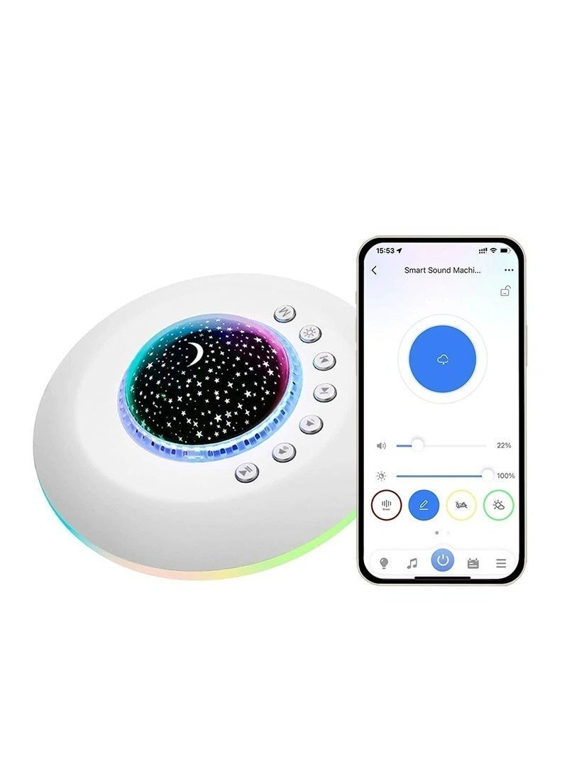 Baby Sleep Soother, Baby Sound Machine, White Noise Machine for Baby Sleeping with Night Light, Toddler Sleep Trainer with 34 Soothing Sounds, Timer, App Remote Control - Image 1