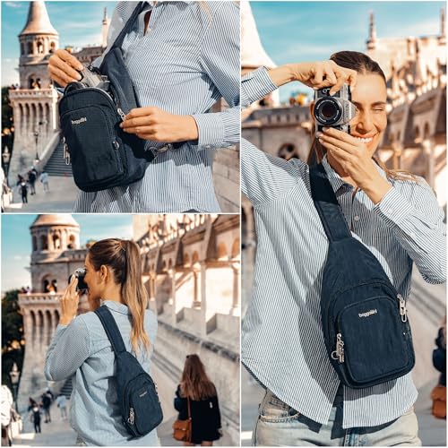 Baggallini Anti-Theft Daytripper Sling - 7x12 Securtex Crossbody Bag Travel Safe, Locking Zippers, Slash-Resistant Strap - Image 5