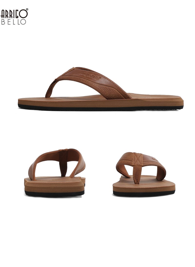 ARRIGO BELLO Men's Slip-on Comfort Flip Flops Lightweight Thong Slippers Quick Dry Non Slip Footbed Beach Sandals - Image 2