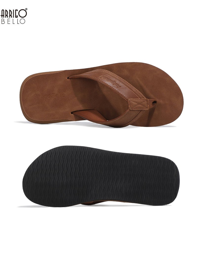 ARRIGO BELLO Men's Slip-on Comfort Flip Flops Lightweight Thong Slippers Quick Dry Non Slip Footbed Beach Sandals - Image 3
