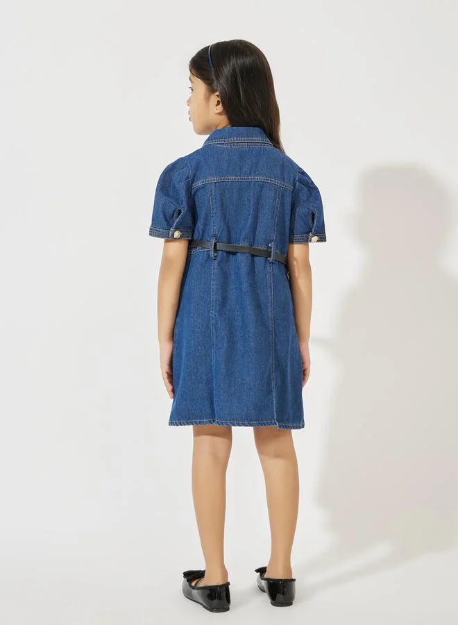 Styli Denim A-Line Dress