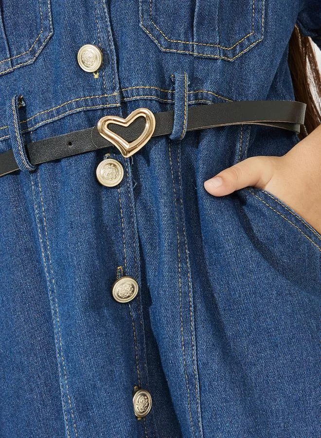 Styli Denim A-Line Dress