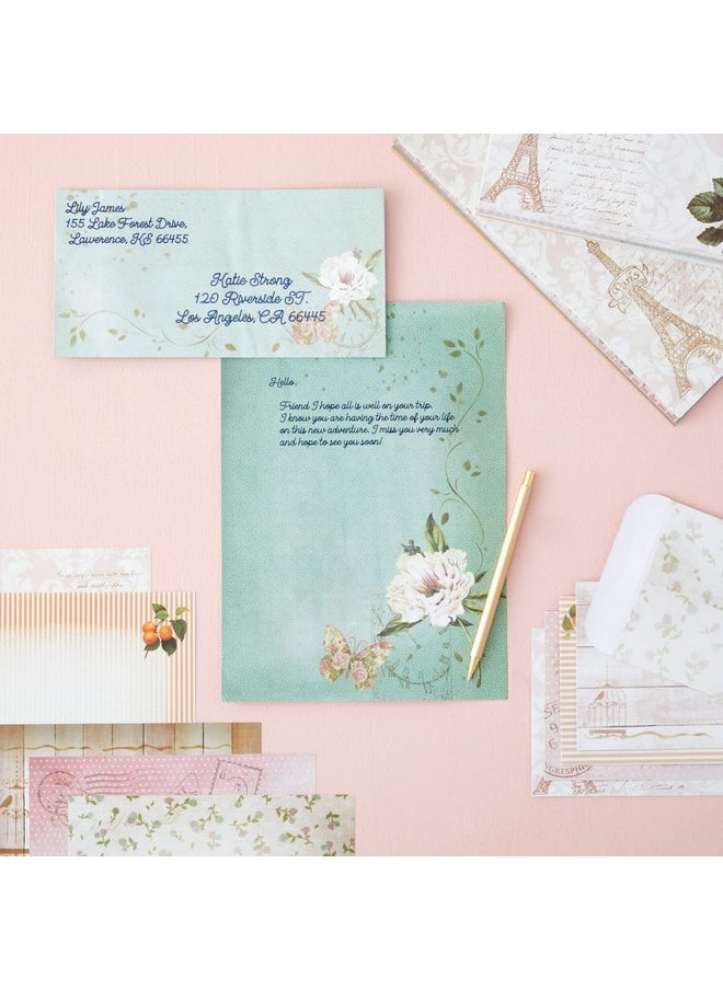 Paper Junkie Paper Junkie 90 Piece Vintage Letter Writing Paper Set (60 Floral Stationery and 30 Matching Envelopes)  - Image 2