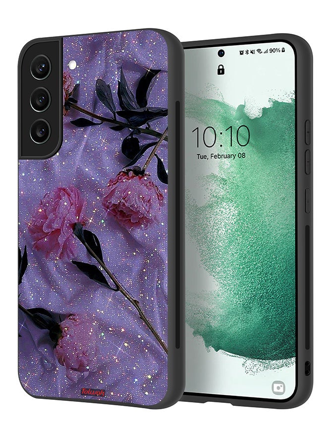 Tolwak Samsung Galaxy S21 Plus 5G Protective Case Cover Glitter Roses - Image 1