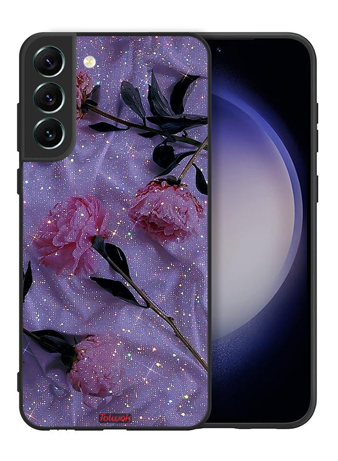 Tolwak Samsung Galaxy S21 Plus 5G Protective Case Cover Glitter Roses - Image 2
