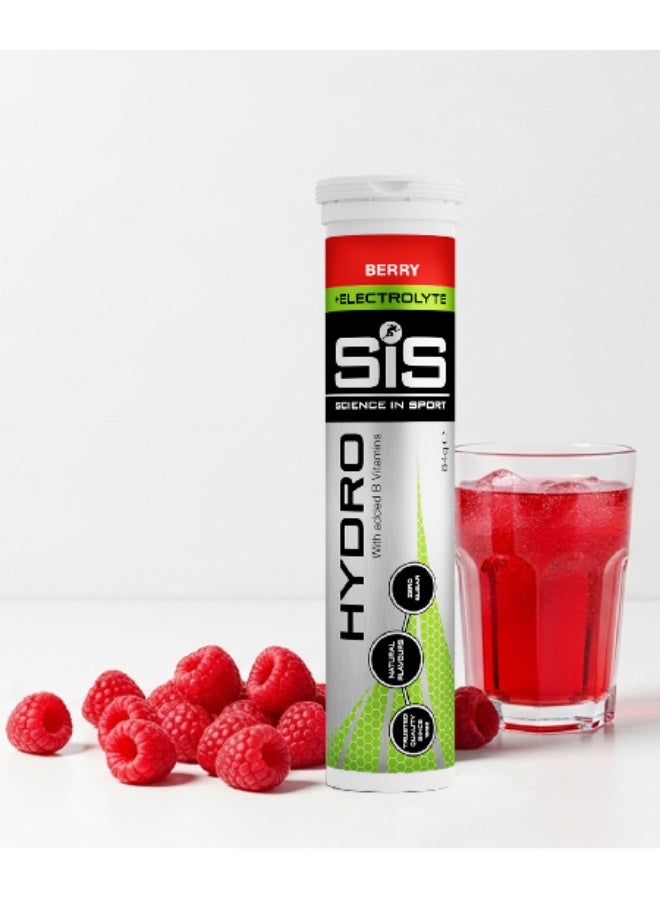 SIS Hydro Electrolyte Tablets | Sugar Free Hydration Tablets | Essential Electrolytes to Reduce Fatigue & Aid Rehydration | Gluten Free | Berry Flavour | 20 Servings | 1 Pack | 20 x 4.5g - Image 1