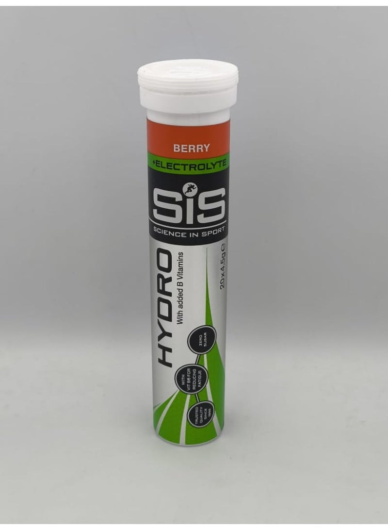 SIS Hydro Electrolyte Tablets | Sugar Free Hydration Tablets | Essential Electrolytes to Reduce Fatigue & Aid Rehydration | Gluten Free | Berry Flavour | 20 Servings | 1 Pack | 20 x 4.5g - Image 5